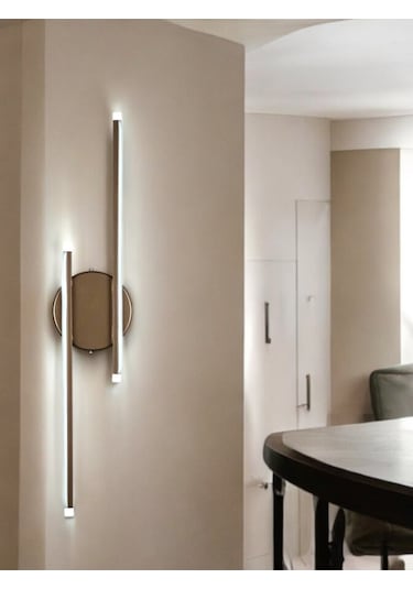 Sare Aplik Kahverengi Modern Tasarım - Hol - Banyo - Mutfak - Salon-yatak Odası Gün Işığı Led Aplik Kahverengi