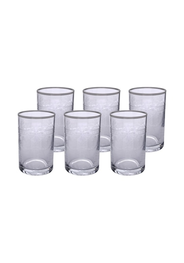 Decorium Kahve Yanı Su Bardağı 6lı Tumbler Elit 02 Platin