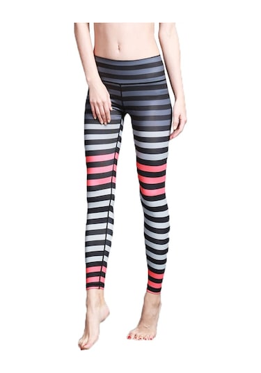 Kadın Baskılı Ve S Şerit Hk51 Paıyıge Yoga Pantolonu Kırmızı - Gri