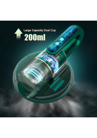 Reedark Toz Akarı Temizleyici 5000pa Emiş Gücü Hepa Filtreli Kablosuz Yatak Şiltesi Vakum Makinesi