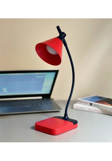 Dokunmatik Şarjlı Masa Lambası Kırmızı