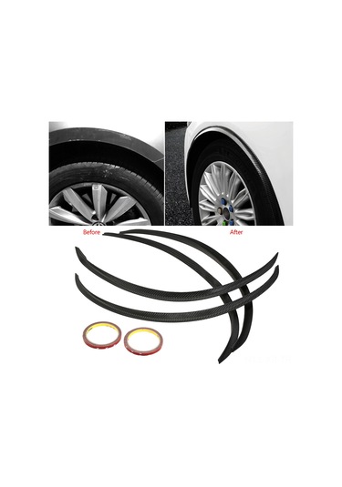 Xiyyadms 4 Adet Karbon Fiber Jant Kaş Koruyucu - Evrensel Uyumlu, Yağmur Ve Çizilme Dayanıklı