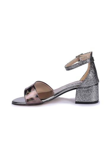 Kiko 768 Ayna Kum Günlük Kız Çocuk 3 Cm Topuk Sandalet Ayakkabı P Platin