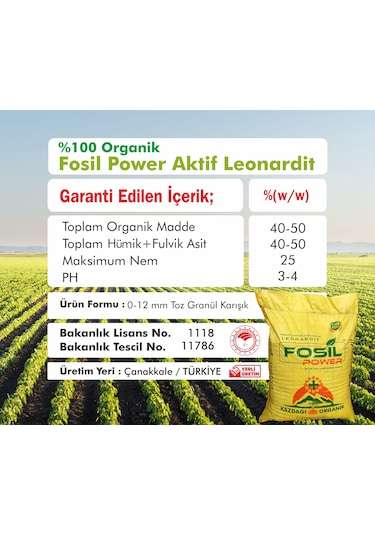 Fosil Power Organik Gübre Leonardit Ph 2-4 25 KG