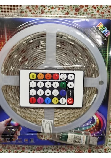 10 Metre, Led Şerit, Usb Bağlantılı, Kumandalı, Ambiyans Işığı Sdr-led-109 Çok Renkli