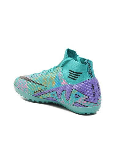 Turkuaz Mor Çoraplı Erkek Halı Saha Ayakkabısı Air 565 M Turkuaz-mor
