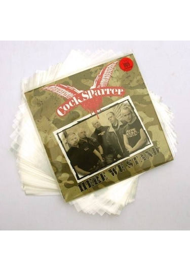 Lp 33'Lük Plaklar İçin Kalın Mat Naylon Koruma Kabı - 27 Adet 33 Cm Geniş