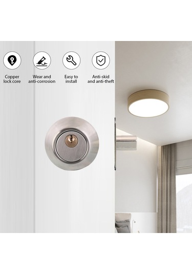 Teltree Banyo Odası İçin Paslanmaz Çelik Anahtarlı Kilit Seti - Bakır Çekirdekli, 30-45mm Uyumlu, Dayanıklı Ve Kolay Kurulum