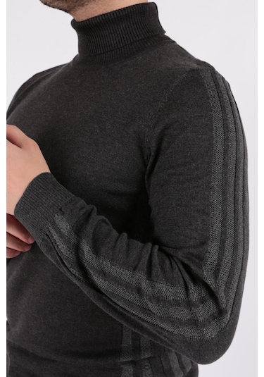 Cazador 3070-fw Erkek Tam Balıkçı Kazak 23KCEEO03070-R9414 Antrasit Melanj