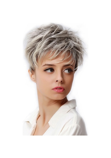 Hangfox Kadınlar İçin Çok Amaçlı Saç Stilinde Yumuşak, Dayanıklı Ve Renk Değiştirilebilir Avrupa Modası Kısa Saç Peruk