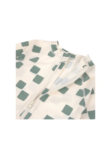 Lassig Uv Korumalı Mayo Checkerboard Sea Salt Green Yeşil