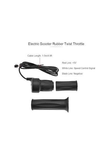 Tenfowee Elektrikli Bisiklet Hız Kontrolü Devir Aleti - Dağ Bisikleti İçin Evrensel Uyumlu, Ayrık Tip, 1.5m Kablolu Modifikasyon Döndürücü Kolu