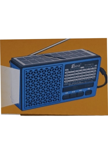 Solar Fm Radyo Bluetooth Hoparlör Mp3 Çalar Usb.tf.aux Çalar El Feneri - Mavi- Tek Ebat
