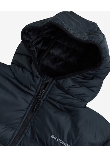 Skechers M Essential Hooded Jacket Erkek Siyah Mont S202063-001 Siyah