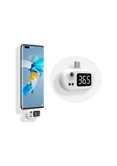 Hi8us K8 Hg05 Usb Tipi C Bağlantılı Taşınabilir Akıllı Termometre, / Modlu Mini Sıcaklık Ölçer, Beyaz