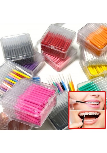 Willowhaven 80 Adet 1.2mm Yumuşak Nylon Diş Arası Fırçası Yetişkinler İçin Plak Temizleme Ve Günlük Ağız Bakımı