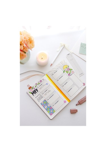 A5 Bullet Journal Noktalı Defter 140 Gr. 80 Yaprak Silver Glow Metalik