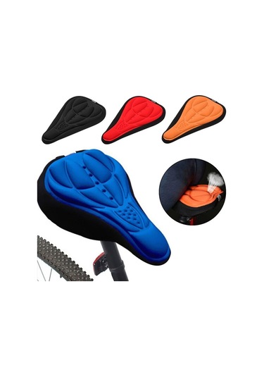 Siyah Spor Malzemeleri Sele Kılıfı Yumuşak Yastık Bisiklet Koltuğu Kapağı Bisiklet Jel Pedi Bisiklet 3d Yastık Siyah