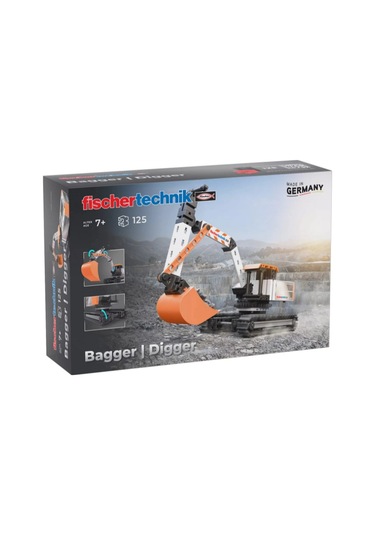 Fischertechnik Kazıcı İş Aracı Yapım Oyuncağı 125 Parça Hareketli Kol & Kürek Stem 7+