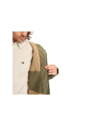 Quiksilver Quıksılver Overcast 3k Parka Erkek Iris Leaf - Solid Ceket Eqyjk04203-6490 Yeşil