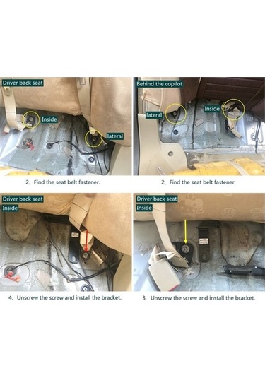 Wondernest Honda Civic 2006-2012 İçin Isofix + Mandal Çocuk Koltuğu Bağlantısı, Sağ Taraf