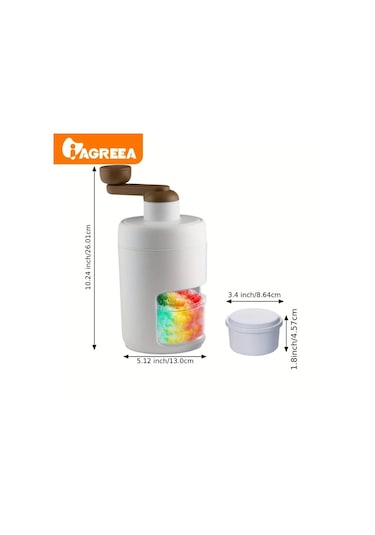 Willowhaven Agreea El Tipi Buz Kıyma Makinesi Beyaz Dondurma Slush Bingsu Yapma Makinası