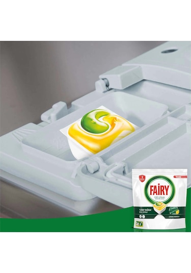 Fairy Hepsi Bir Arada Limon Kokulu Bulaşık Makinesi Deterjanı 2 x 120 Tablet