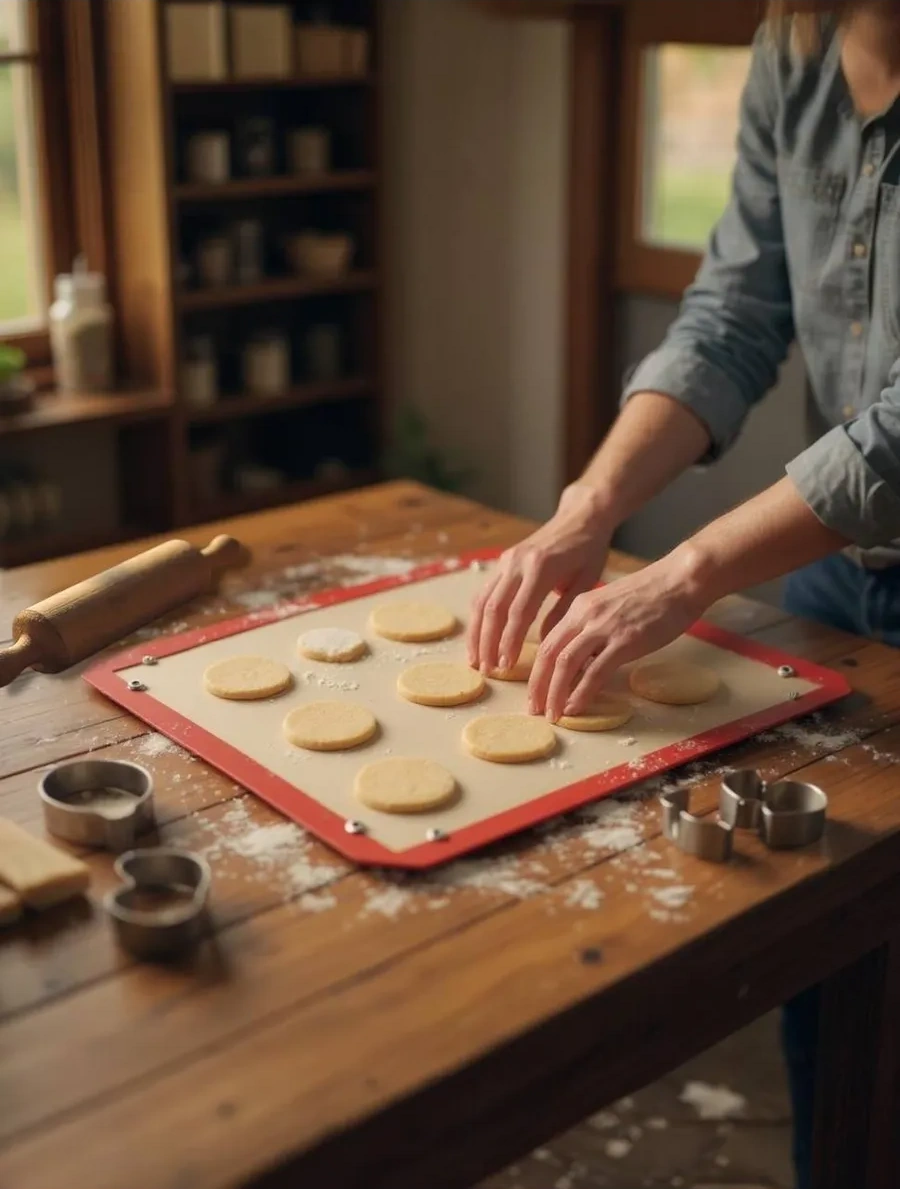 Vesna Krasna Yapışmaz Çok Amaçlı Yeniden Kullanılabilir Düğmeli Pişirme Matı 348298111 Kahverengi