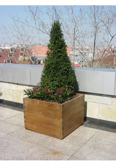 Ahşap Saksı 60X60X50