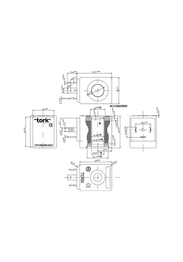 Tork C40 Serisi Ip65 Standart Solenoid Valf Bobini 24 Vdc