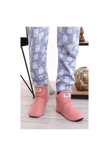 U001 Erkek Kadın Çocuk Ev Pandufu Botu Ev Ayakkabısı Pudra