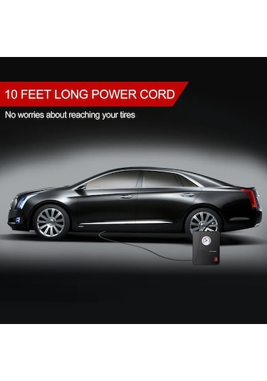 Xuweiwei Siyah Hava Kompresoru Lastik Inflator Tasinabilir 12v Dc Otomatik Pompa 100psı Led Araba Bisiklet