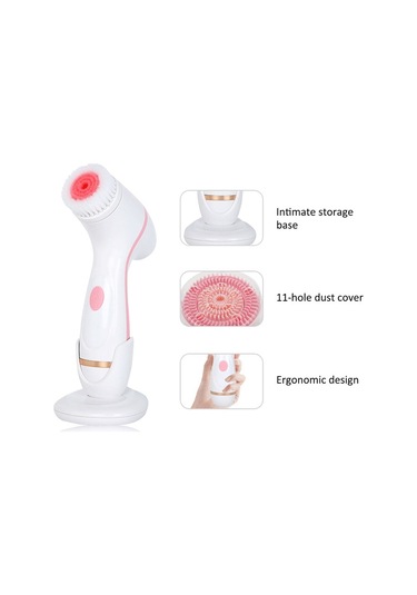 Sones Cnaier Ae-868 Pil İle Çalışan Silikon Ultrasonik Titreşimli Yüz Cilt Bakımı Elektrikli Yüz Temizleyici Mavi