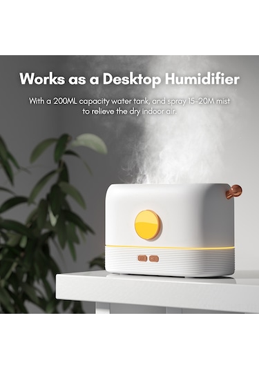 Hangfox Jf801 Yeşil Aroma Ütücü - Simülasyon Alev Efekti, 3 Renk Ambiyans Lambası, Ultrasonik Atomizasyon, Otomatik Kapanma, Usb Besleme