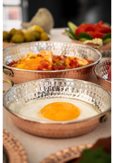 Bakır Tava 3'lü Set Bakır