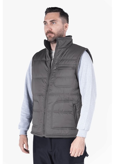 Polarlı Elyaf Takviyeli İş Yeleği Gri