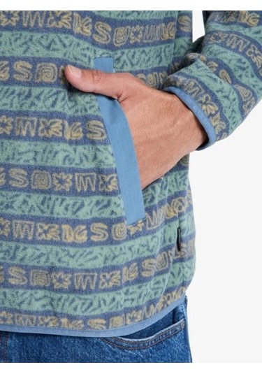 Quıksılver No Destınatıon Fz Granite Green - Pattern 1 Erkek Polar Ceket Eqypf03071-ggv6 Mavi