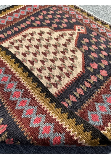 El Dokuma Mut Kilimi 63x84 Küçük Ölçü Yün Cicim Kilimi