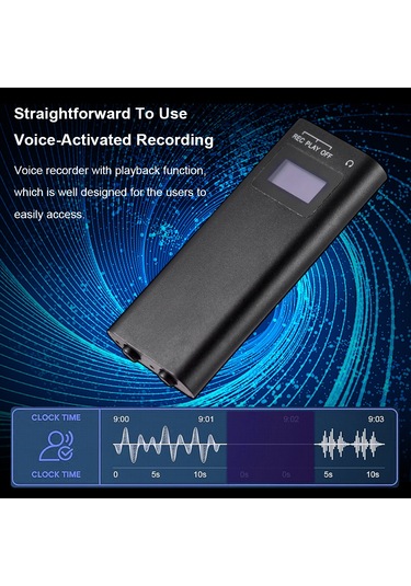 Teltree 8gb Siyah Akıllı Ses Kontrollü Kayıt Cihazı - Led Ekranlı, Yüksek Kaliteli Gürültü Engelleme, Usb Aktarımı, Taşınabilir Mp3 Çalar