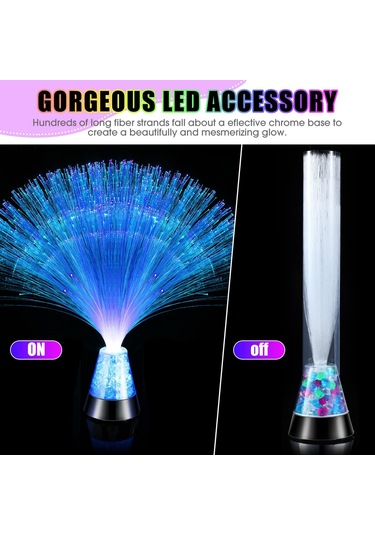 Symbee Usb Işıklı Renkli Fiber Optik Aydınlatma - Ev Dekorasyonu, Hediye, Ofis Ve Yatak Odası Için Parlak Renkler Ve Sıcak Atmosfer Oluşturur Beyaz