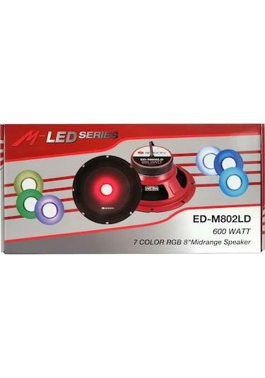 Edison Ed M802ld 7 Renkli Rgb Işıklı 20 Cm Midrange Kumandalı 600w Maksimum 120w Rms