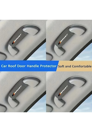 Hightower 4 Adet Gri Araç Tavan Tutacak Kolçak Dekorasyon Koruma Kılıfı İç Tavan