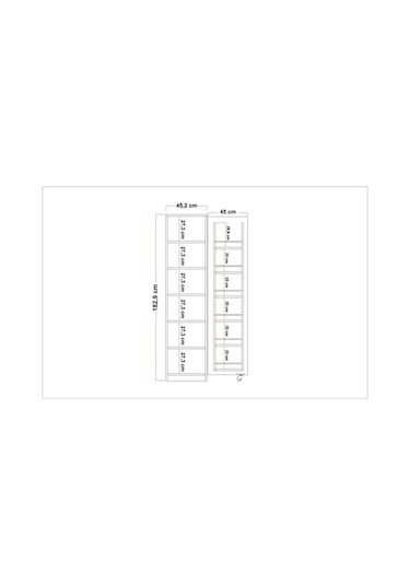 Beyaz Çok Amaçlı 165 Derece Açılabilir Tek Kapaklı Kiler Dolap