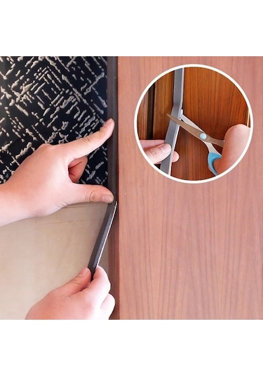 Kapı Pencere Bandı / Yapışkan Kapı Pencere Süngeri Eva-2*20-Siyah-10 Metre