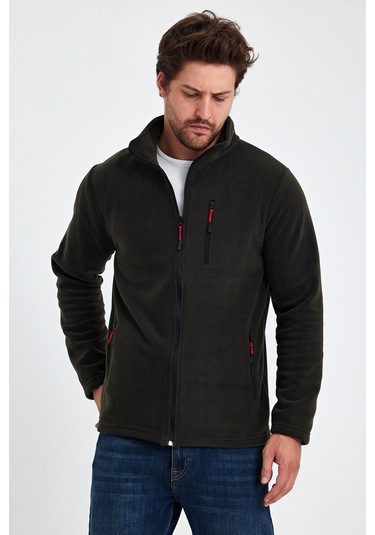 Monox Erkek Outdoor Fermuarlı Polar Ceket 001 Haki