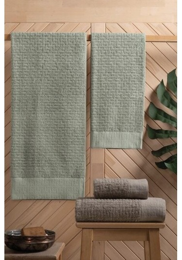 Toyigoo Toyigoo Altınbaşak Bambi Banyo Seti Koyu Bej Yeşil Renkli