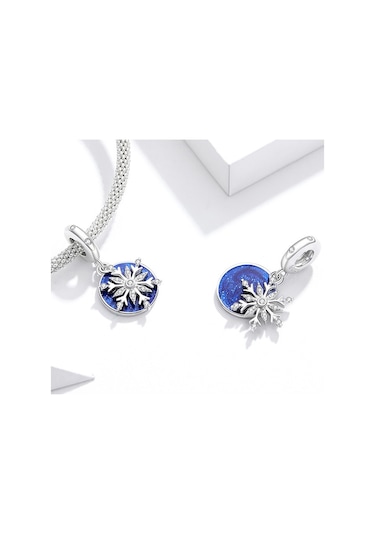 Bsc512 Kış Kar Tanesi Dıy Bilezik Boncuk Noel 925 Gümüş Boncuk Aksesuarları Çok Renkli