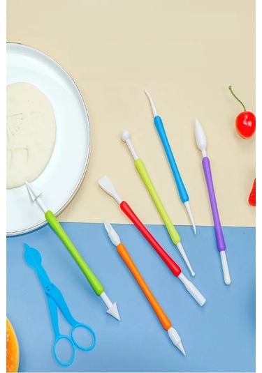 Valletta Harpia 7 Parça Pasta Şekillendirme Seti Karışık Renkli