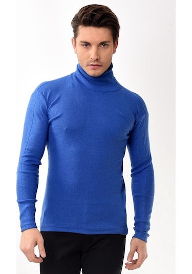 Erkek Balıkçı Yaka Boğazlı Slim Fit Kazak 8 Renk