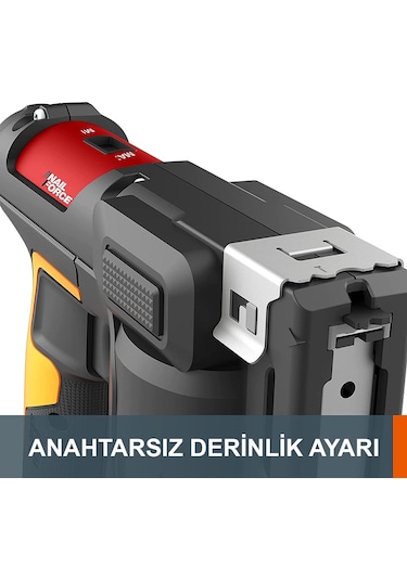 Worx WX843 20 V 2.0 Ah. Li-ion Zımba Çivi Çakma + 3500 Adet Yedek Zımba ve Çivi